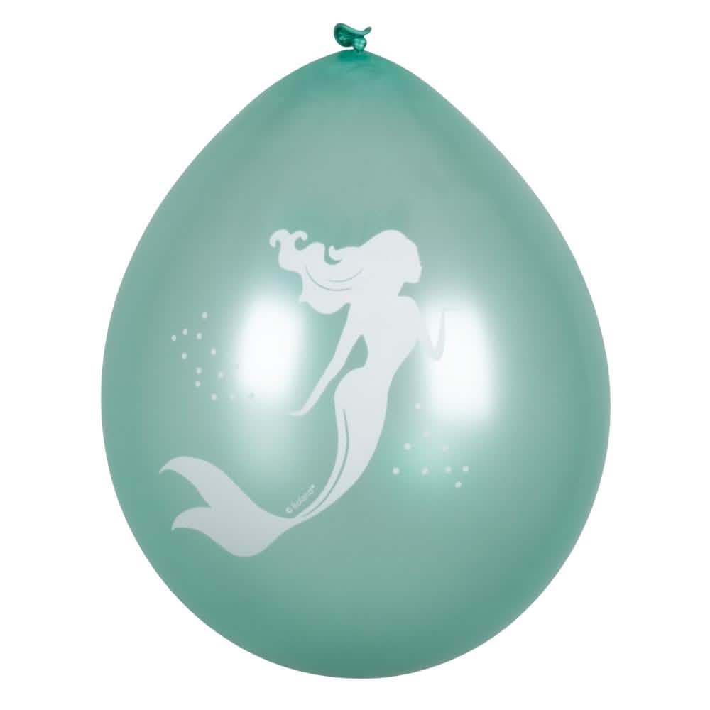 Pogled na zeleno balon z belim motivom morske deklice iz baloni morske deklice Laguna