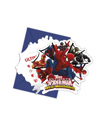 6 vabil s kuvertami Spiderman Web-Warriors™ 
