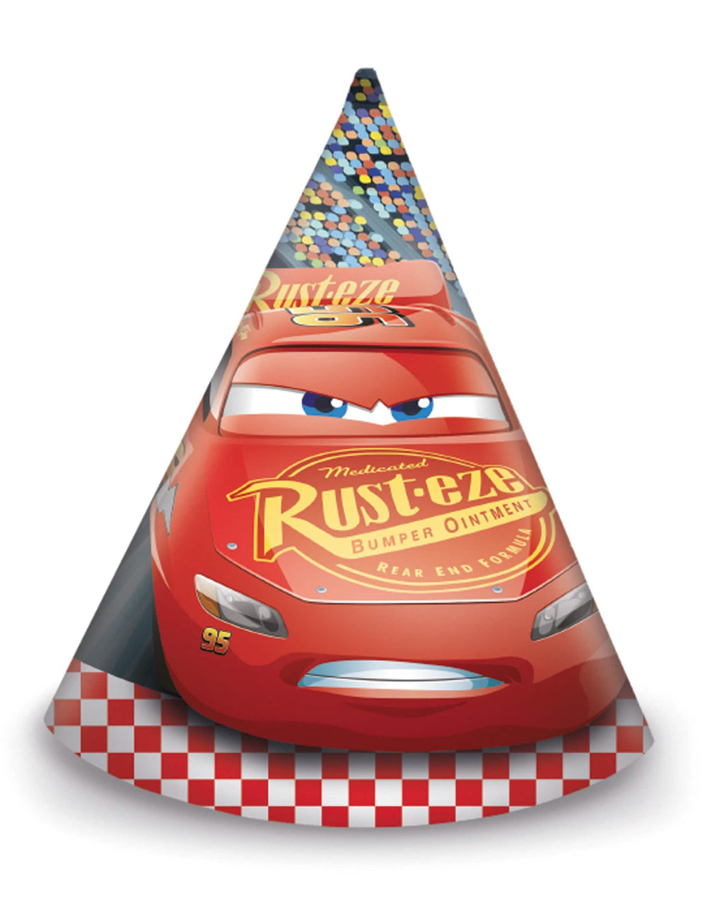 Praznični klobuk Cars 3 za otrok rdeča z Flash McQueen