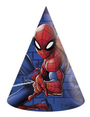 6 kartonskih zabavnih klobukov Spiderman™ 