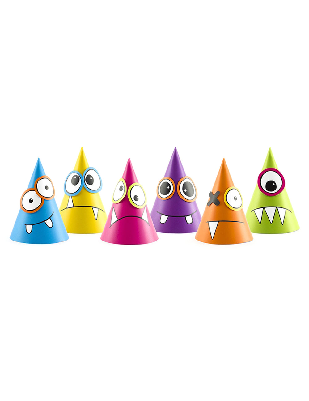 Chapeaux de fête petits monstres pour enfant colorés à créer
