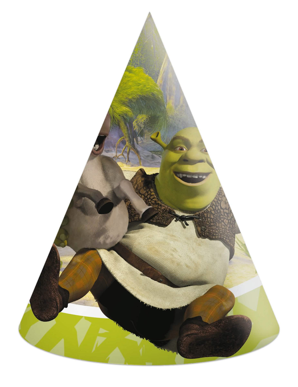 Praznični klobuk Shrek za otrok zelena z oslom