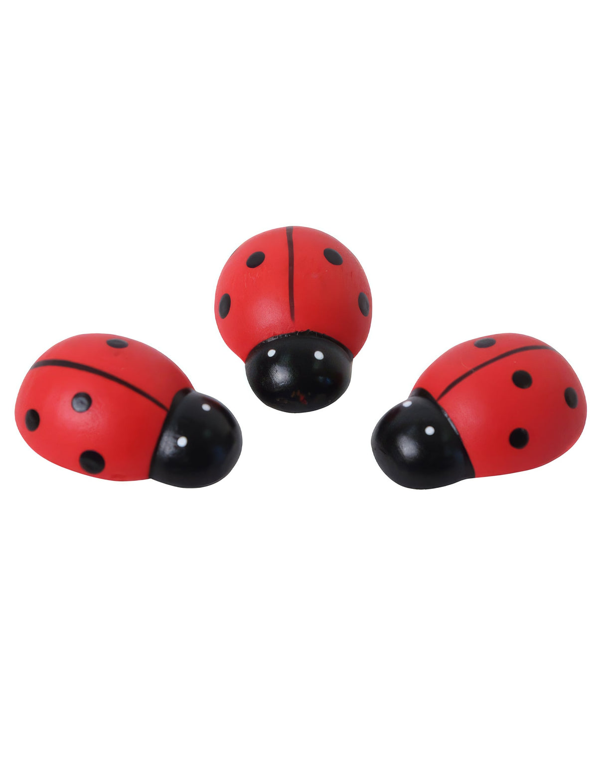 6 lesenih pikapolonic 3 cm samolepilnih dekorativnih 