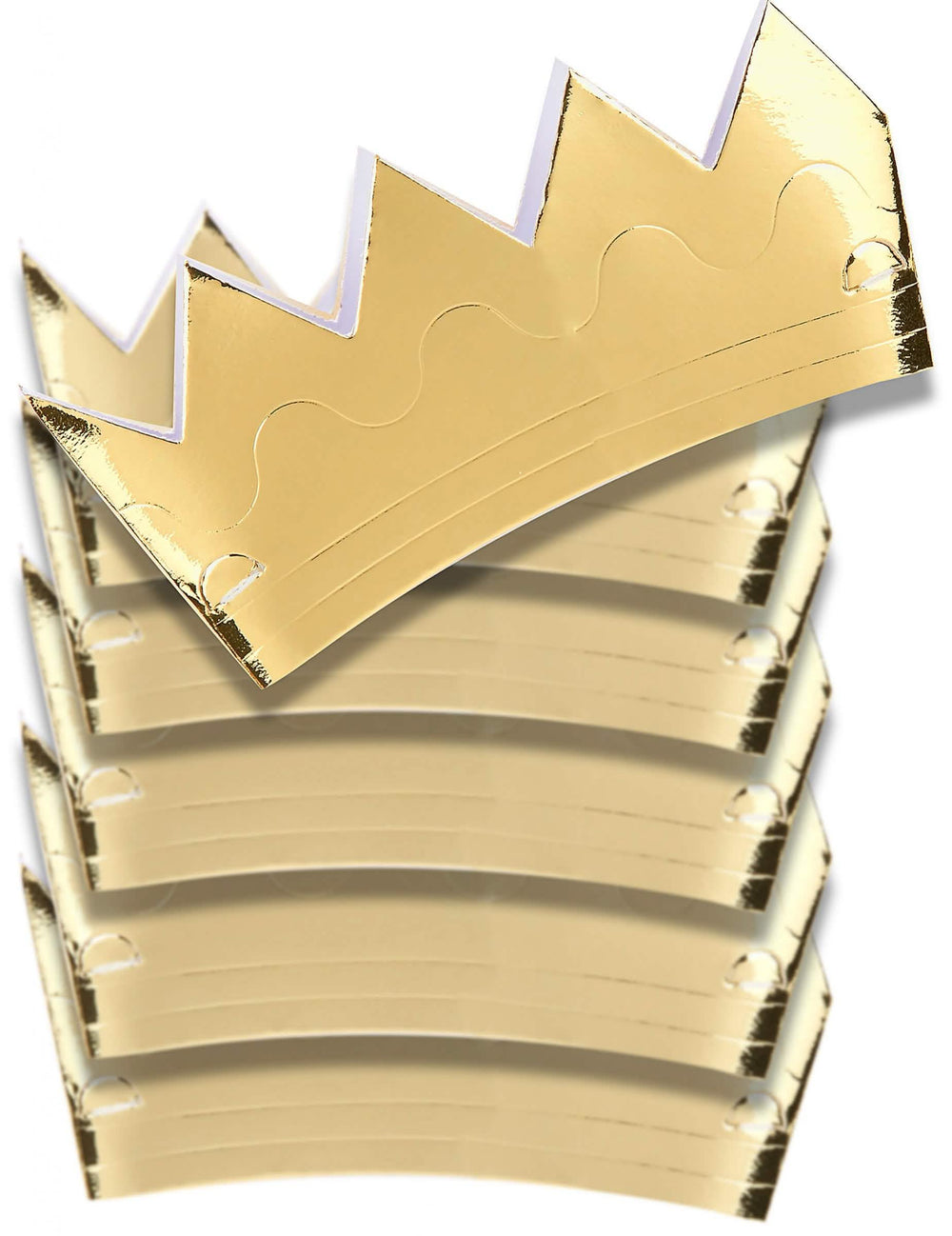 6 mini zlate kronice za zabavo iz bleščečega kartona