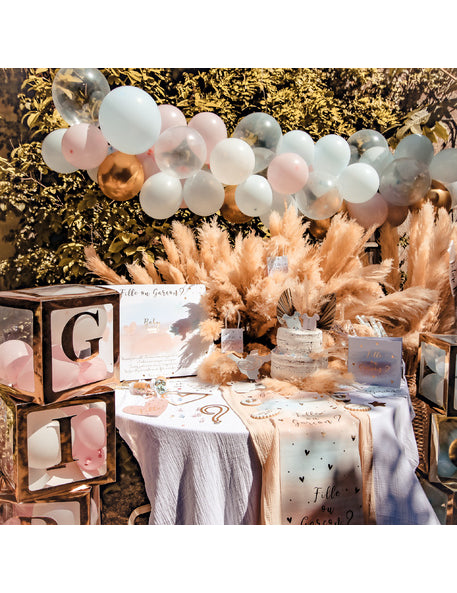 6 okraskov namizne deklice ali dečkov modre in zlato roza 6,5-20 cm