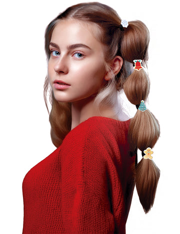 6 božičnih gumic za lase