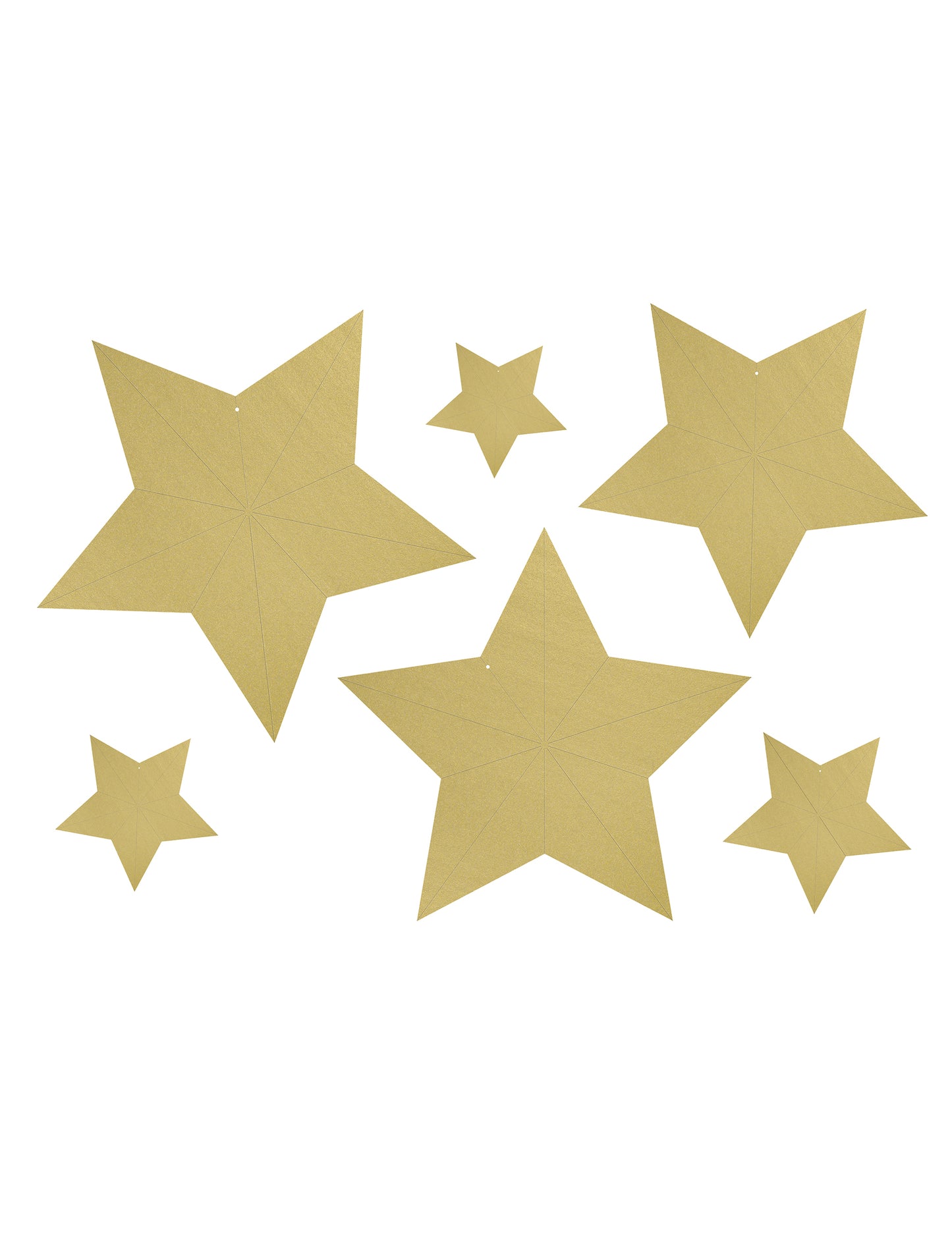 6 zvezdic za obešanje 3d zlati božič