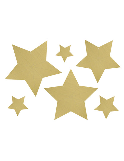 6 zvezdic za obešanje 3d zlati božič