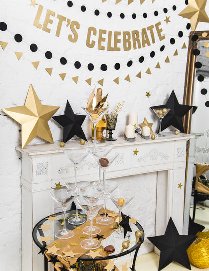 6 zvezdic za obešanje 3d zlati božič