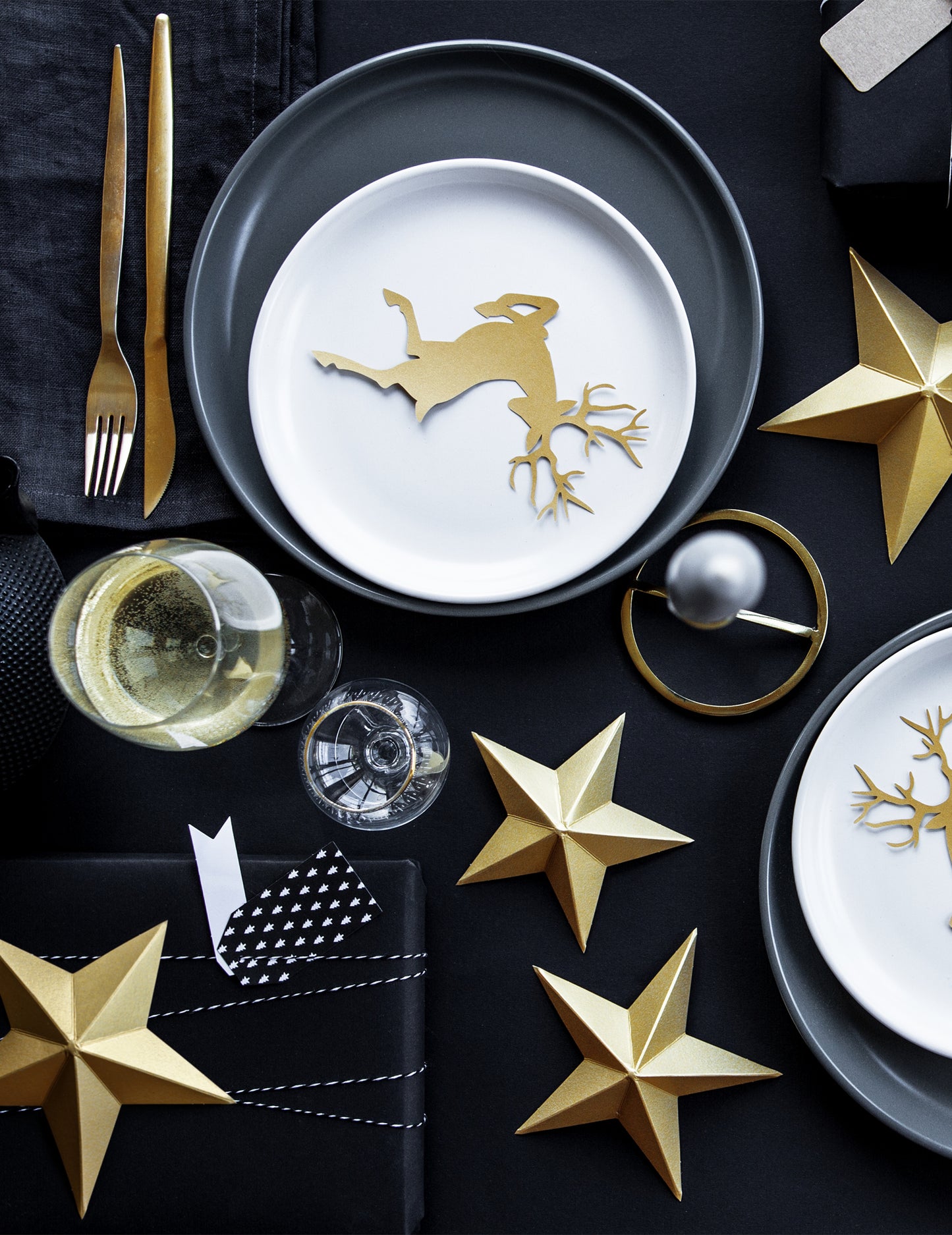 6 zvezdic za obešanje 3d zlati božič