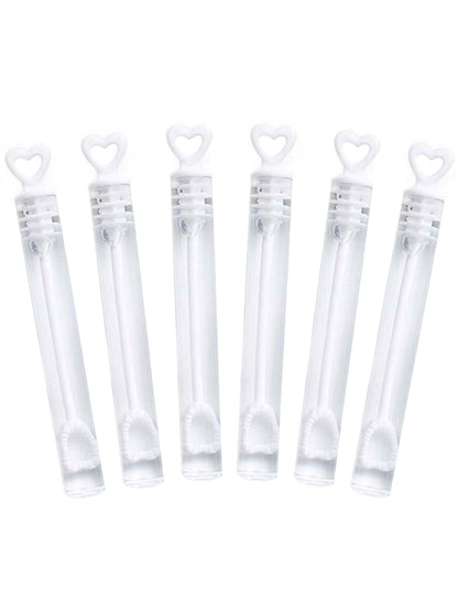 6 stekleničk poročnih mehurčkov s pokrovčki v obliki srca