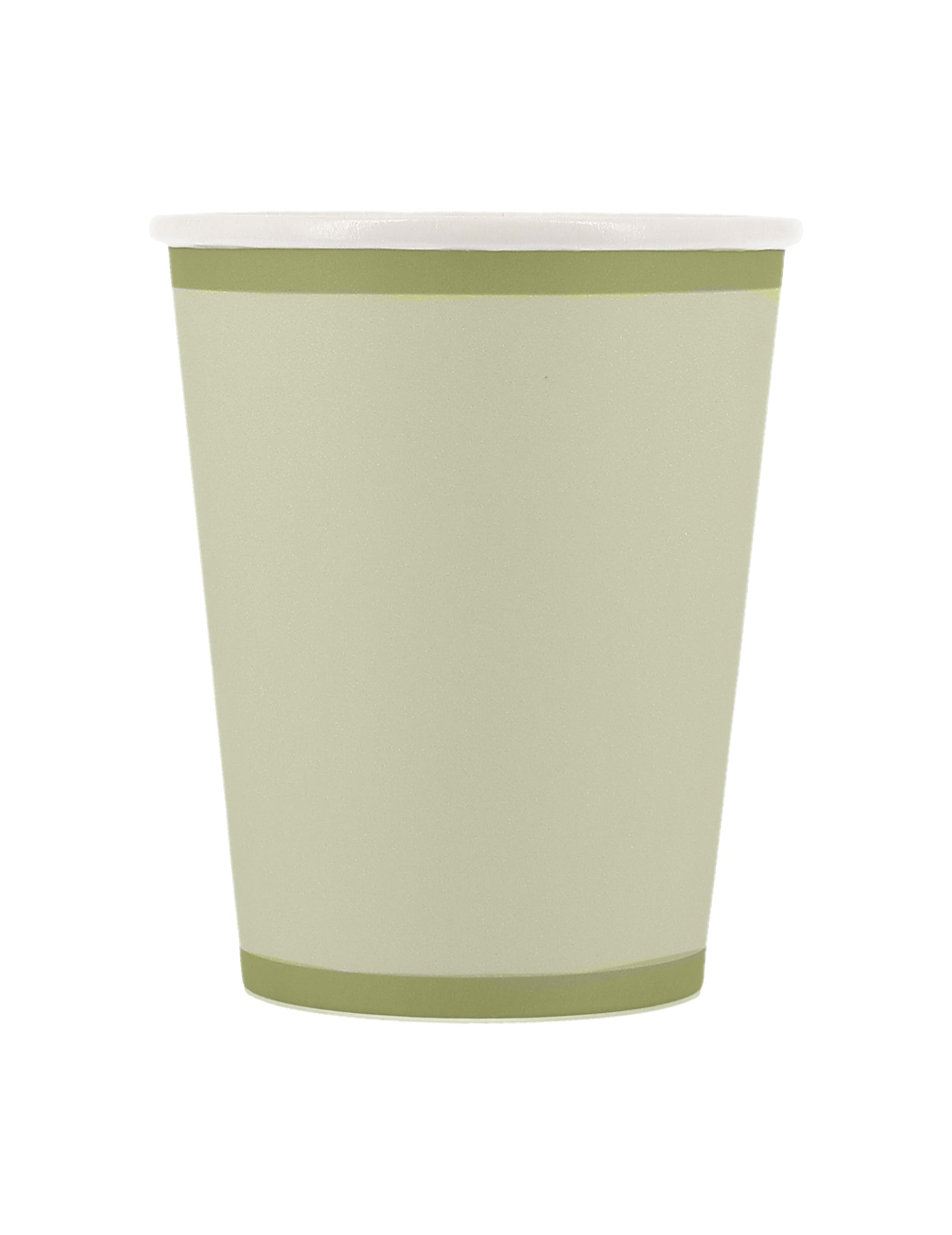 Gobelets bi-color en carton champêtre pour fête vert de gris et vert sauge