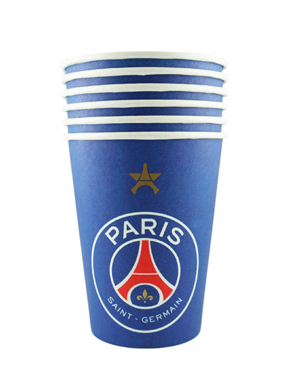 6 Gobelets en carton PSG™ 25 cl