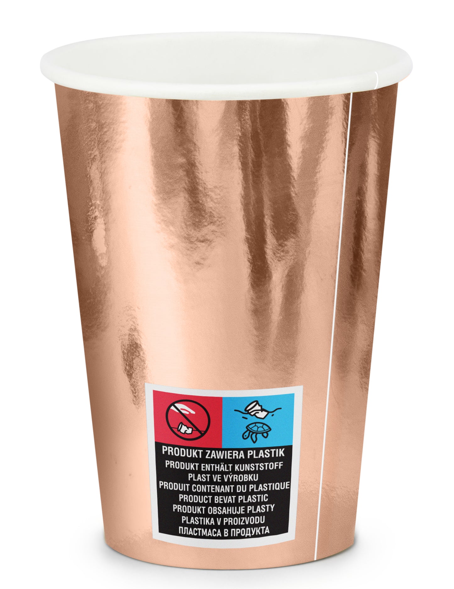 6 kartonskih kozarčkov v roza zlati barvi, "She Said Yes", 220 ml, za dekliščino