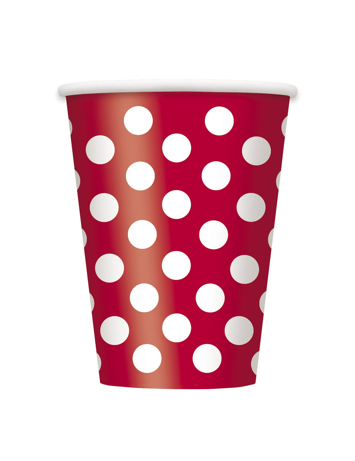 Gobelets rouges à pois blancs pour fête