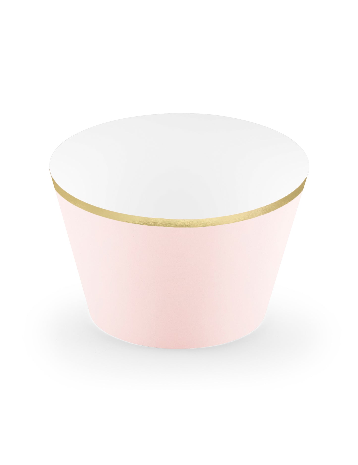 6 kartonskih okraskov za kolačke v pudrasto roza in kovinsko zlati barvi