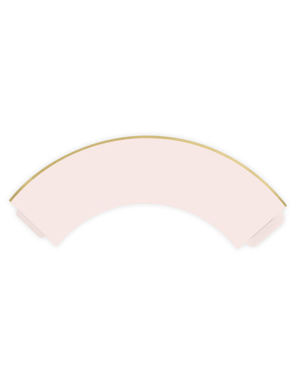 6 kartonskih okraskov za kolačke v pudrasto roza in kovinsko zlati barvi