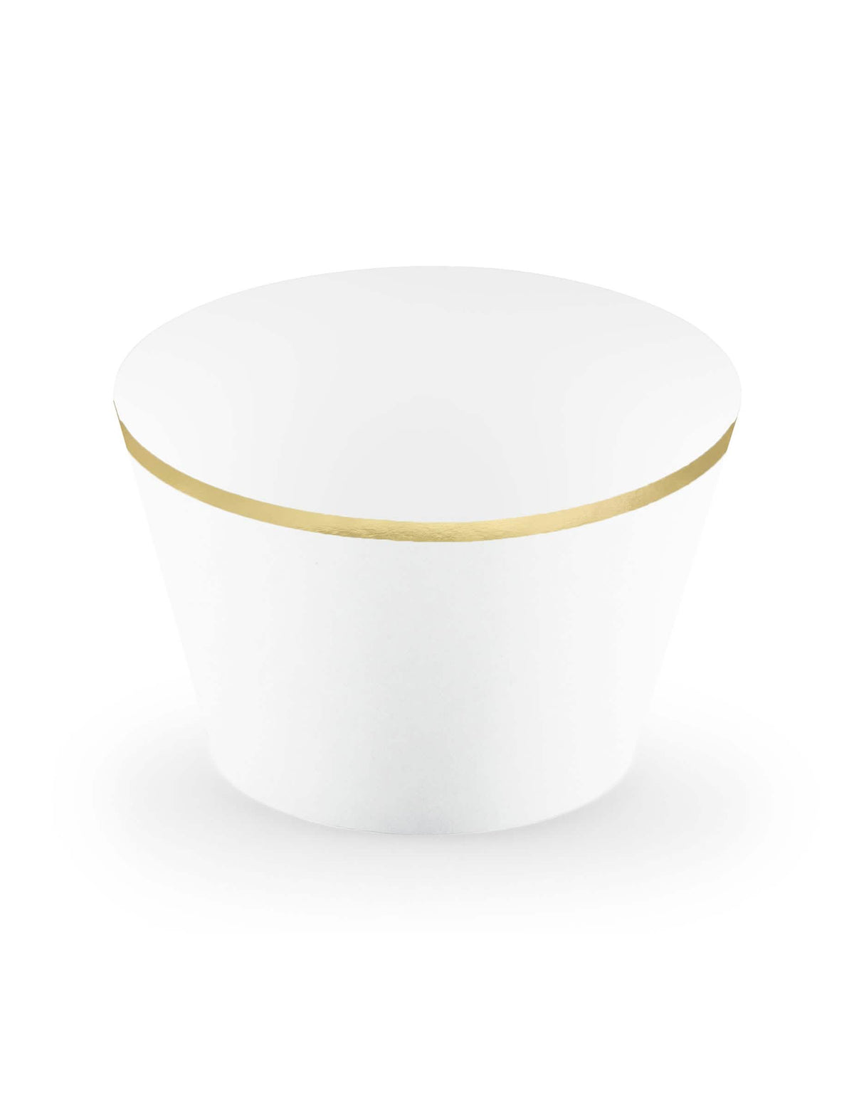 Papirnati ovoji za cupcakee za poroko, beli in zlati