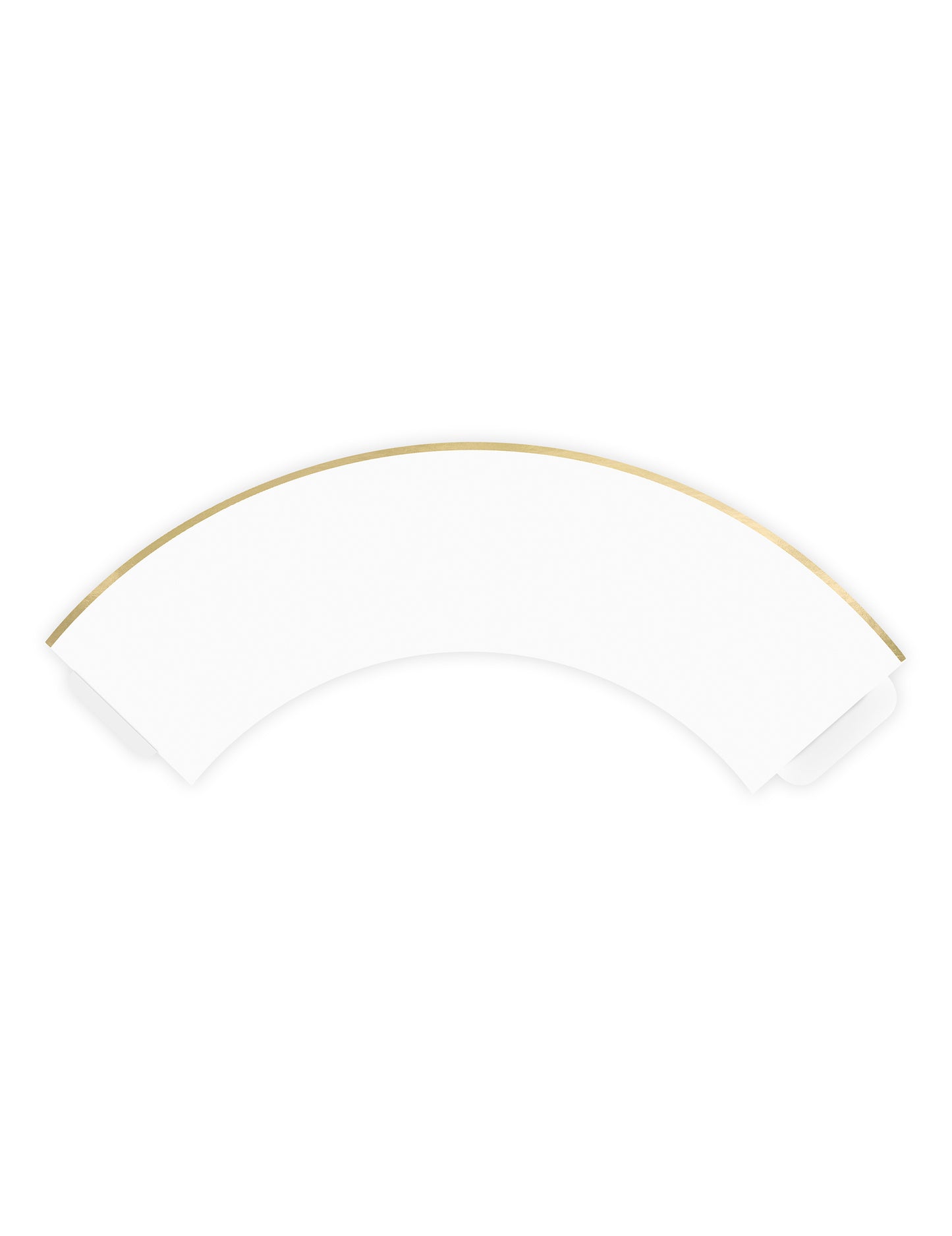 6 belih in zlatih papirnatih okraskov za kolačke za poroke