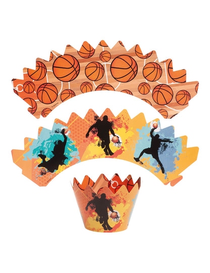 Komplet za dekoracijo 6 mafinov s topperji Basketball