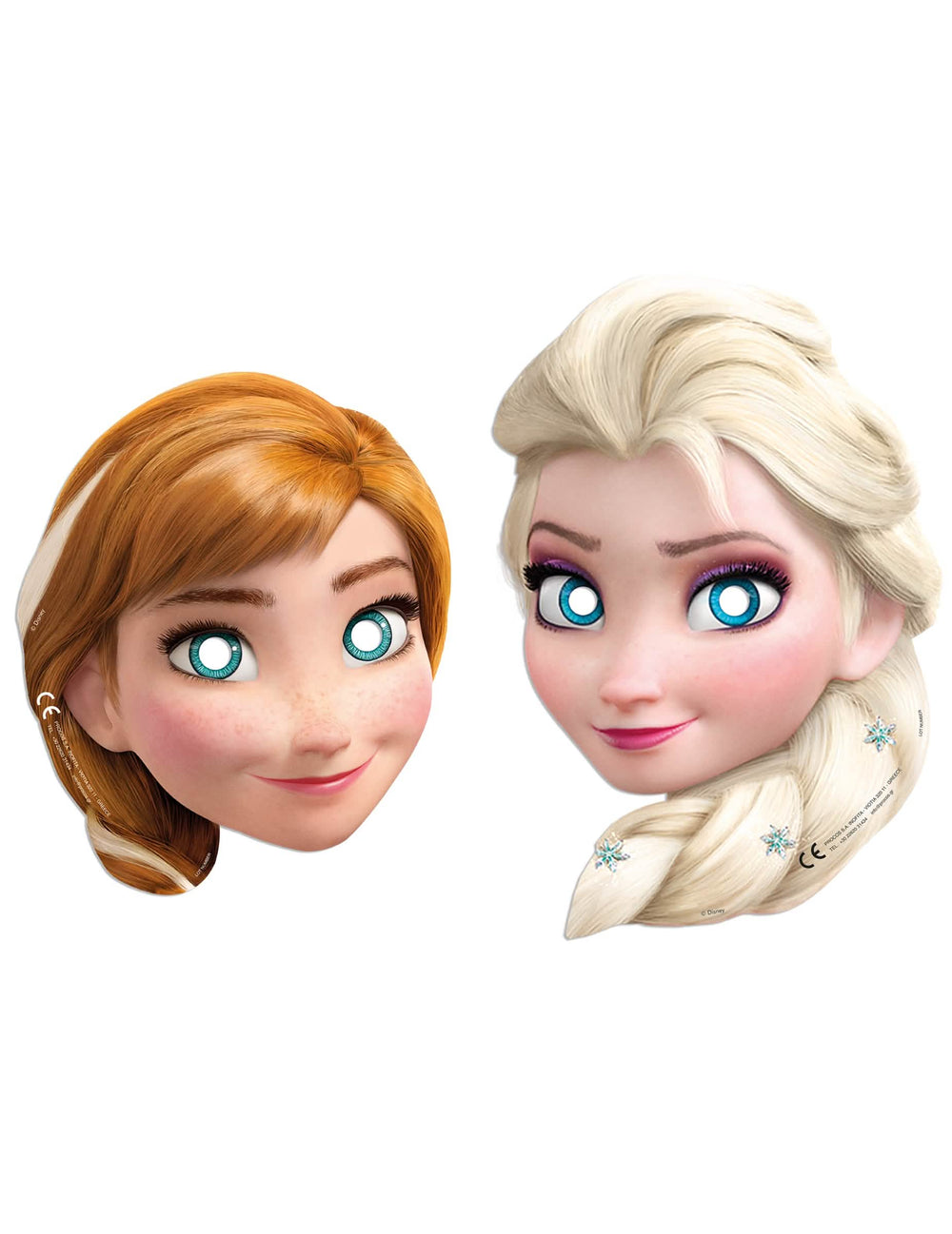 6 maske v kartonu Ledeno kraljestvo Frozen Idyllic Wonder za otrok Elsa in Anna