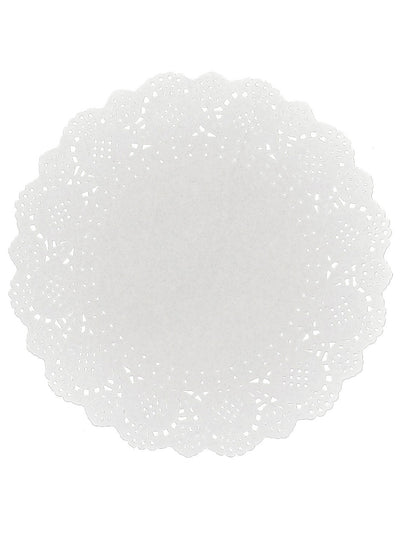 Napperons en papier dentelle pour décoration de fête blancs