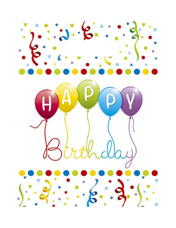 6 darilnih vrečk za rojstni dan 16,5 x 23 cm večbarvna plastika