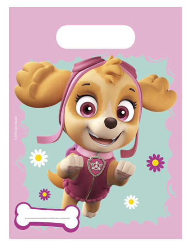 Sacs cadeaux Pat' Patrouille Stella et Everest pour enfant rose et bleu avec Stella