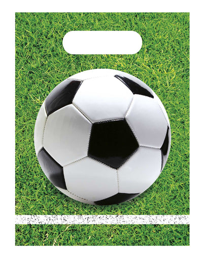 Mise en situation des sacs de fête en plastique football party