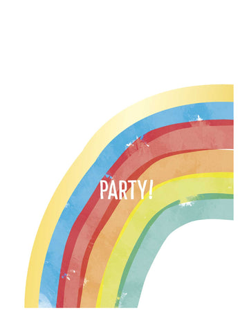 6 sacs de fête rainbow party arc-en-ciel