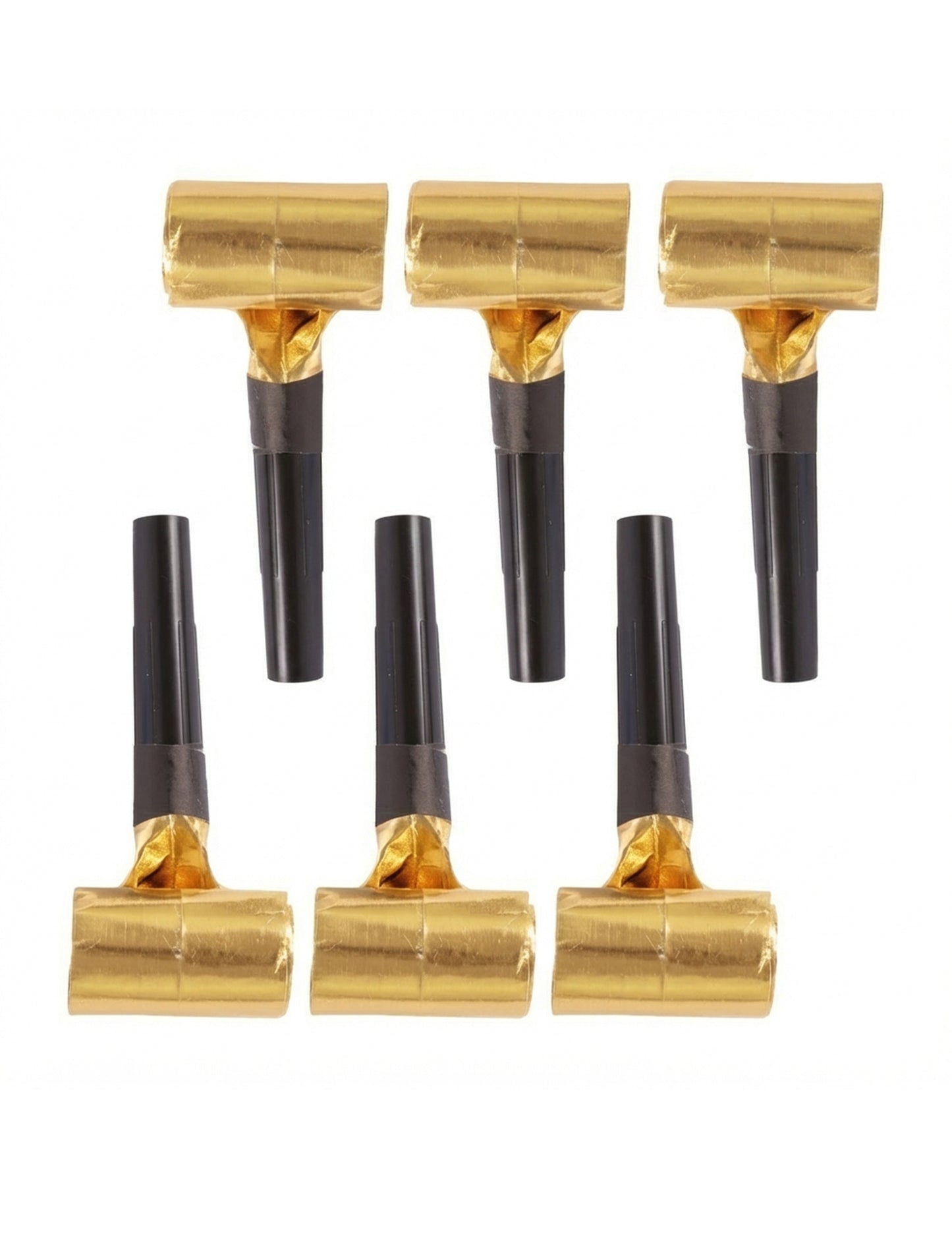 6 črno-zlatih zabavnih piščalk 