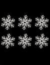 Suspensions flocons pour décoration de Noël blancs à paillettes