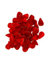 Pétales de roses romantiques pour décoration rouges en velours avec bords dorés