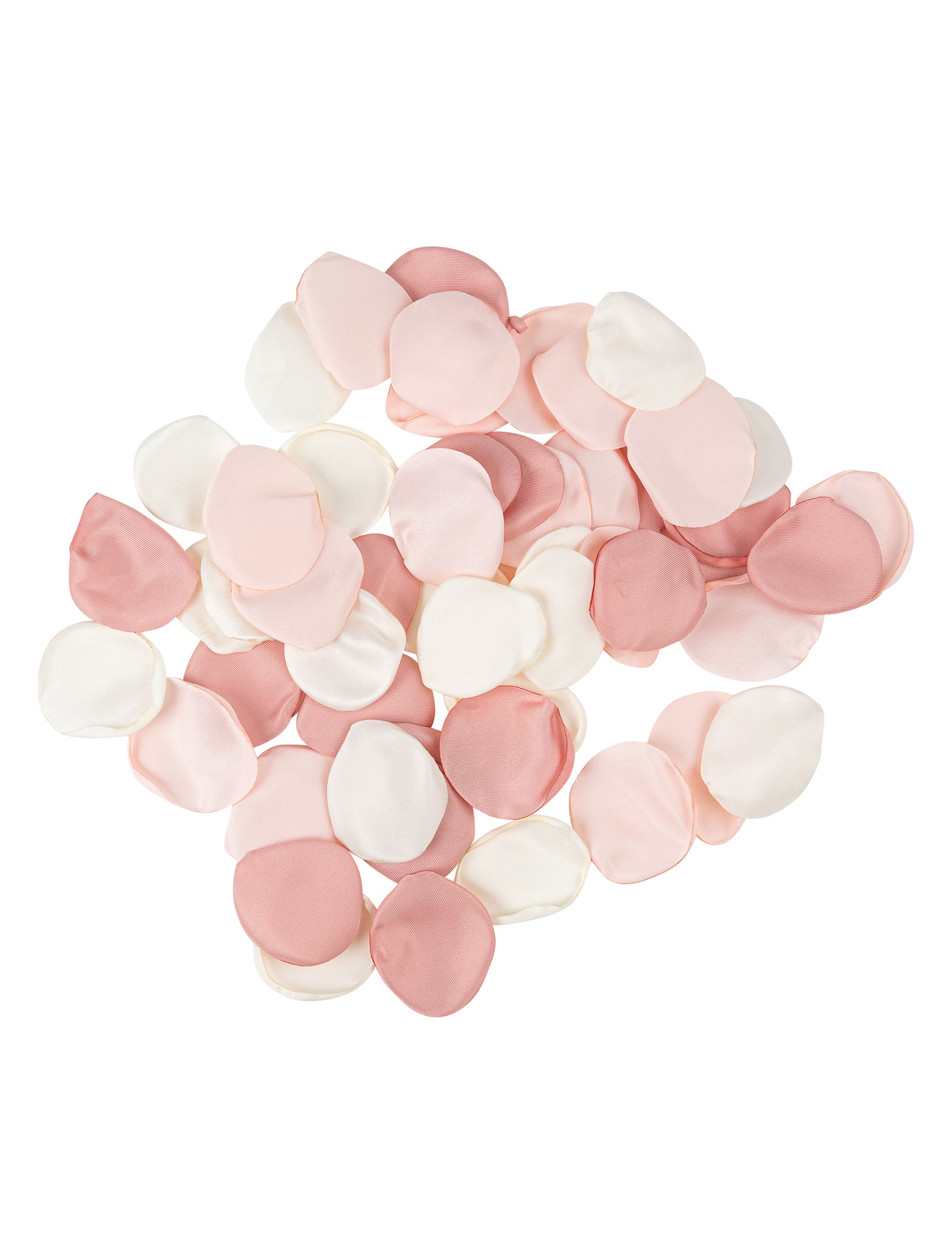 Pétales en satin pour décoration ivoire rose et vieux rose
