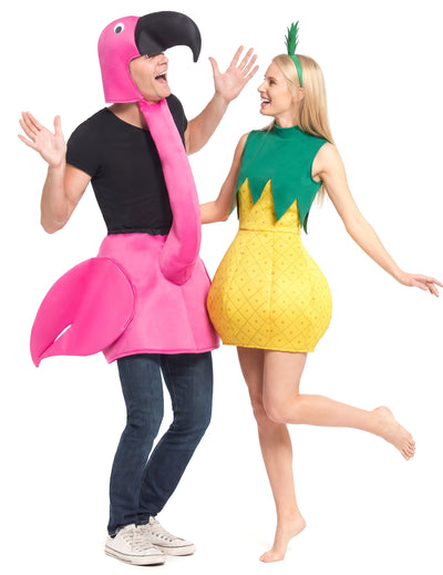 Maske za par: rožnati flamingo in ananas