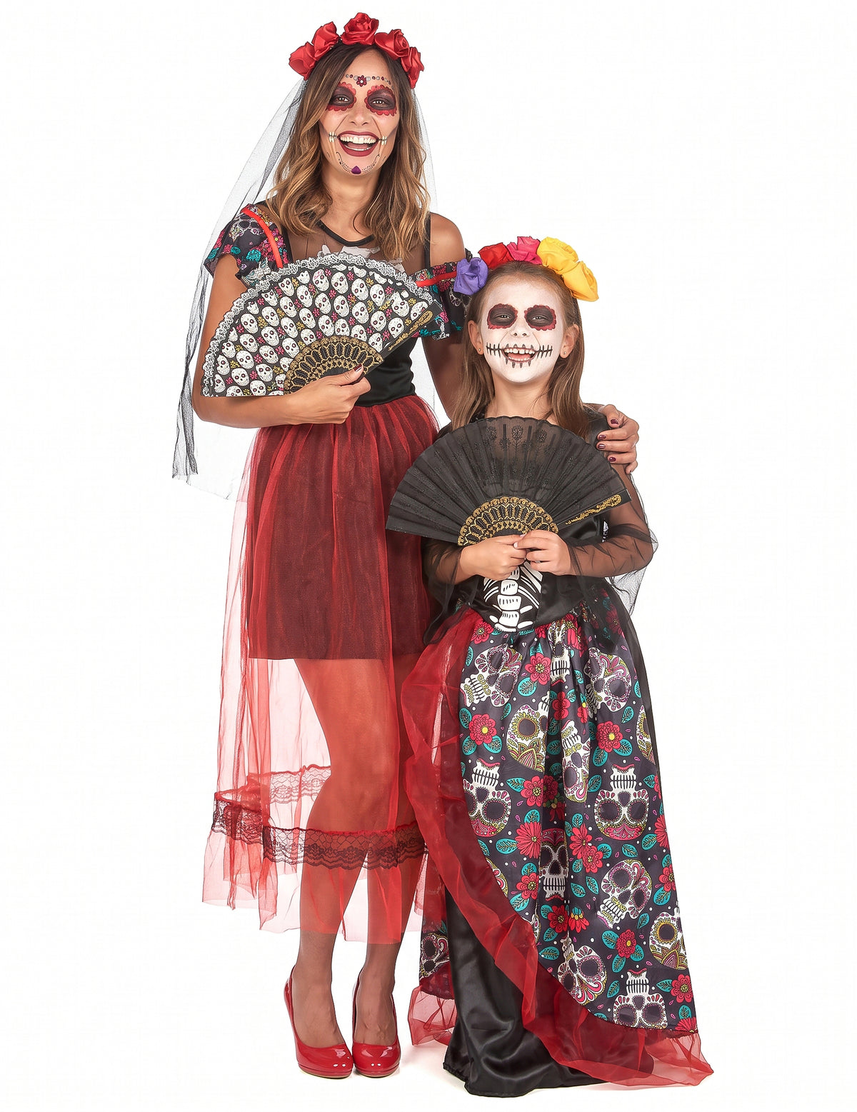 Kostum za par Dia de los muertos mama in hči