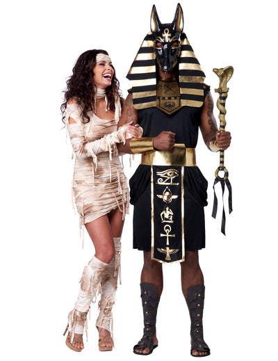 Kostum za par mumija in Anubis za odrasle