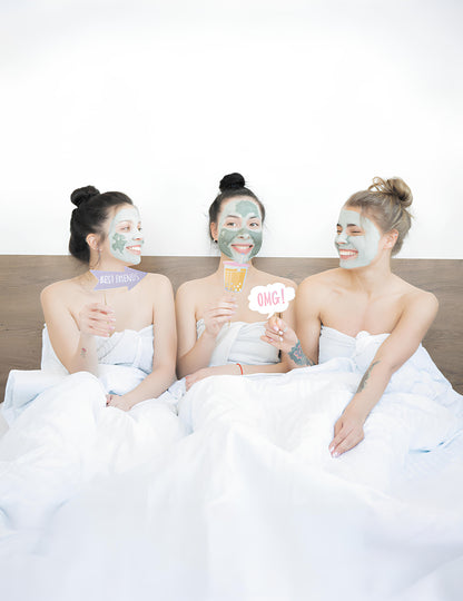 8 kartonskih dodatkov za fotokabino za dekliško pižamsko zabavo