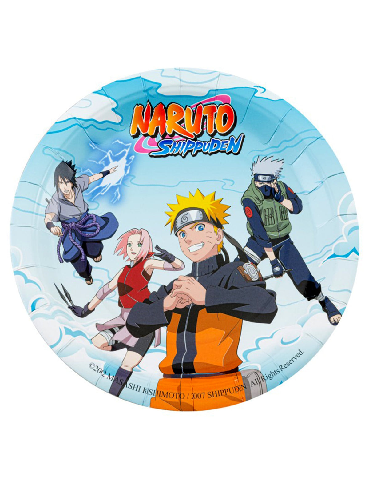 8 papirnatih krožnikov 23 cm karton Naruto Shippuden™