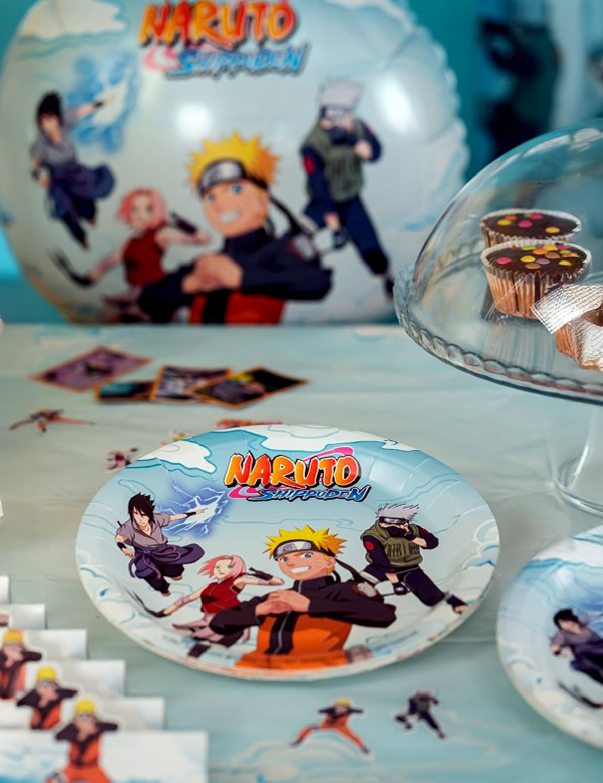 8 papirnatih krožnikov 23 cm karton Naruto Shippuden™