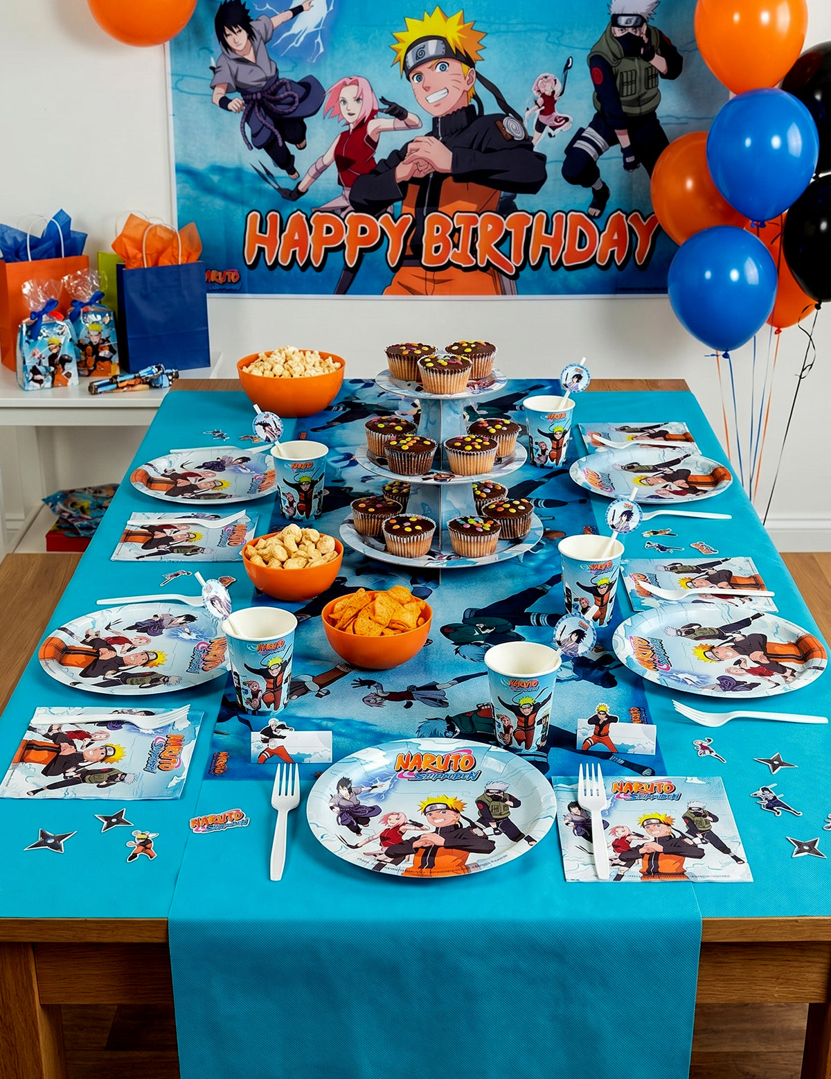 8 papirnatih krožnikov 23 cm karton Naruto Shippuden™