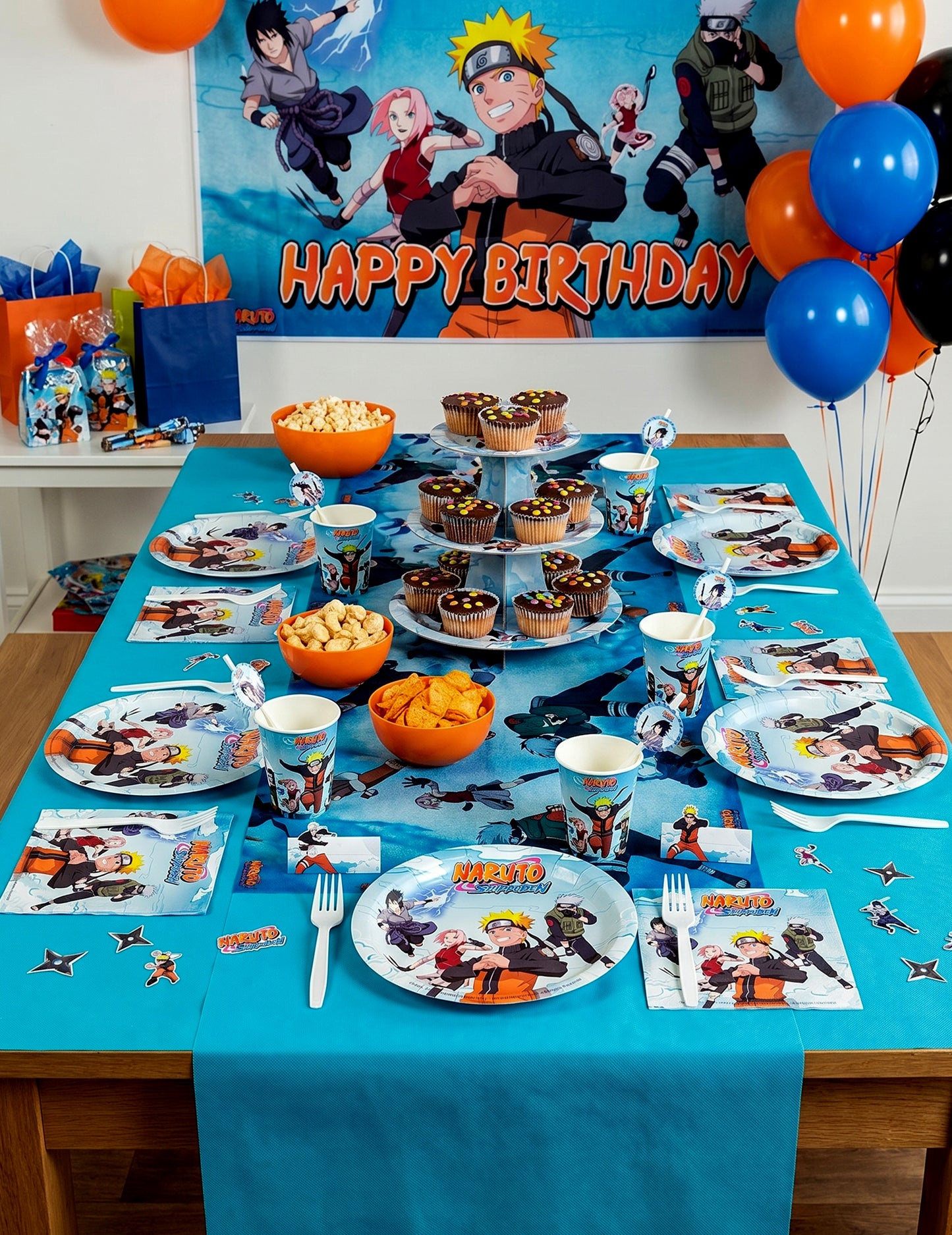 8 papirnatih krožnikov 23 cm karton Naruto Shippuden™