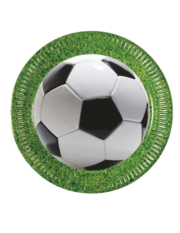8 papirnatih krožnikov za nogometno zabavo 23 cm nogomet