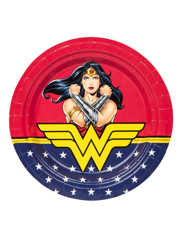 8 kartonskih krožnikov Wonder Woman 23 cm