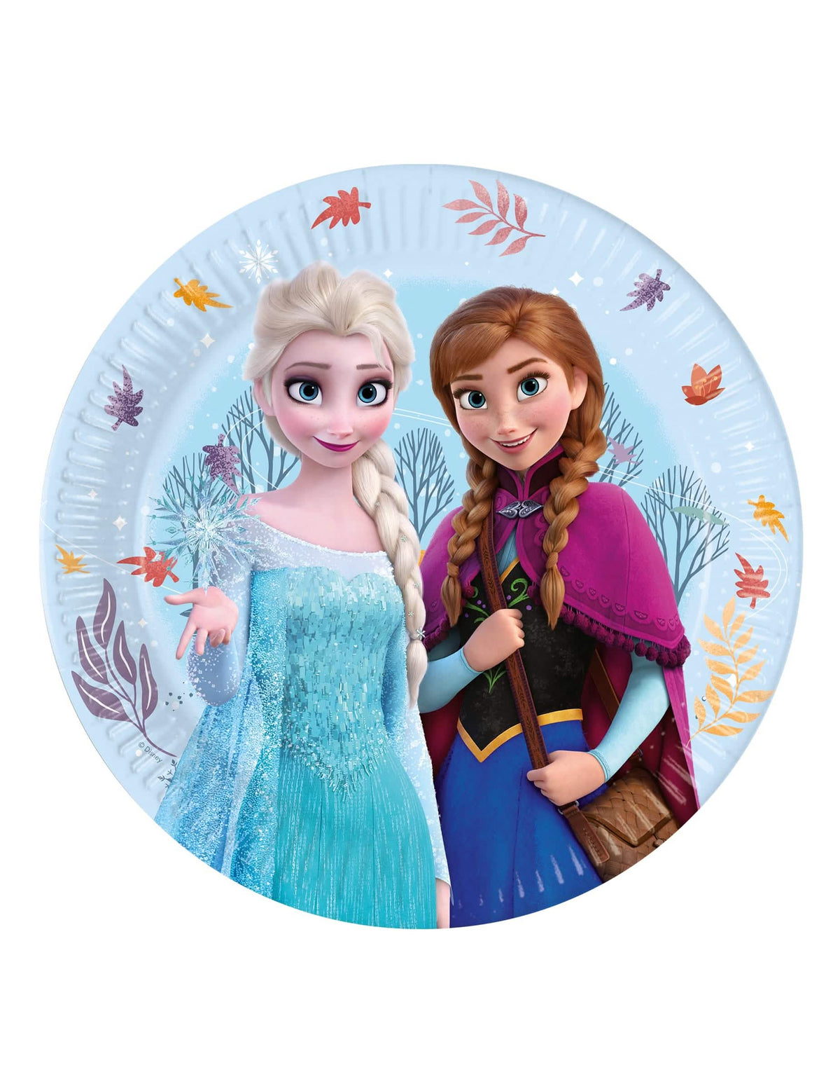 krožniki iz kartona Ledeno kraljestvo Frozen Idyllic Wonder za otrok svetlomodra z Anno in Elso