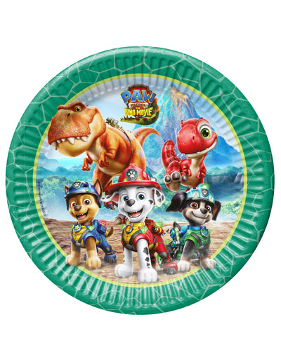 8 papirnatih krožnikov Tačke na patrulji™ Dino movie 23 cm