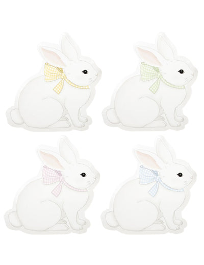 Assiettes en carton Mon Lapin pour fête multicolores pastel