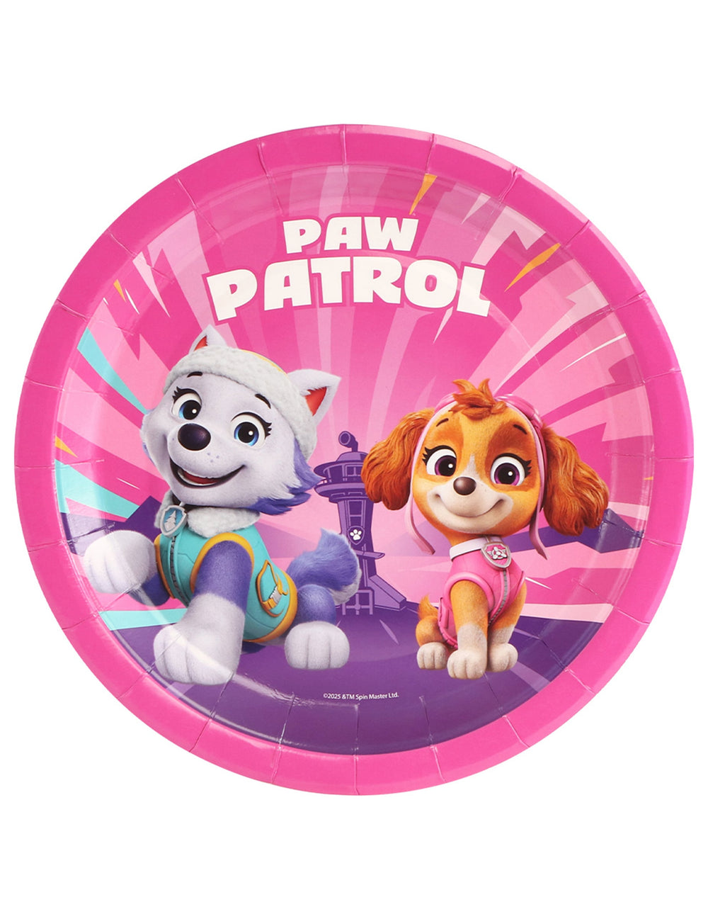 Assiettes Pat'patrouille pour enfant roses avec Stella et Everest
