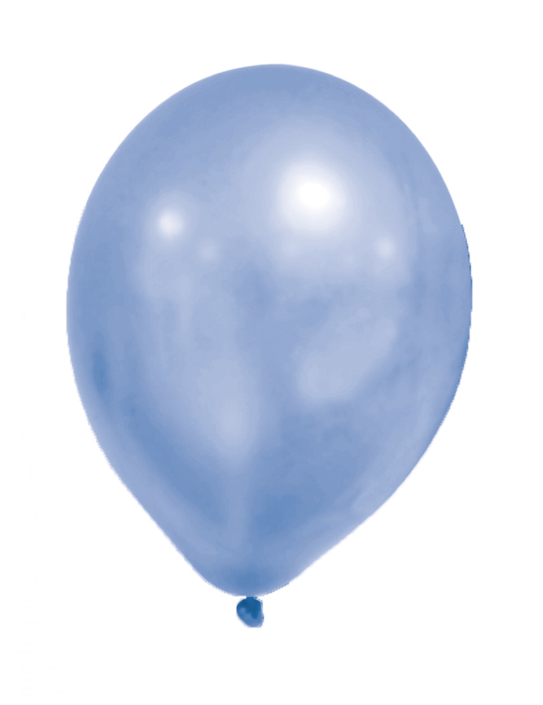 Ballons en latex métallisé pour anniversaire bleu gris