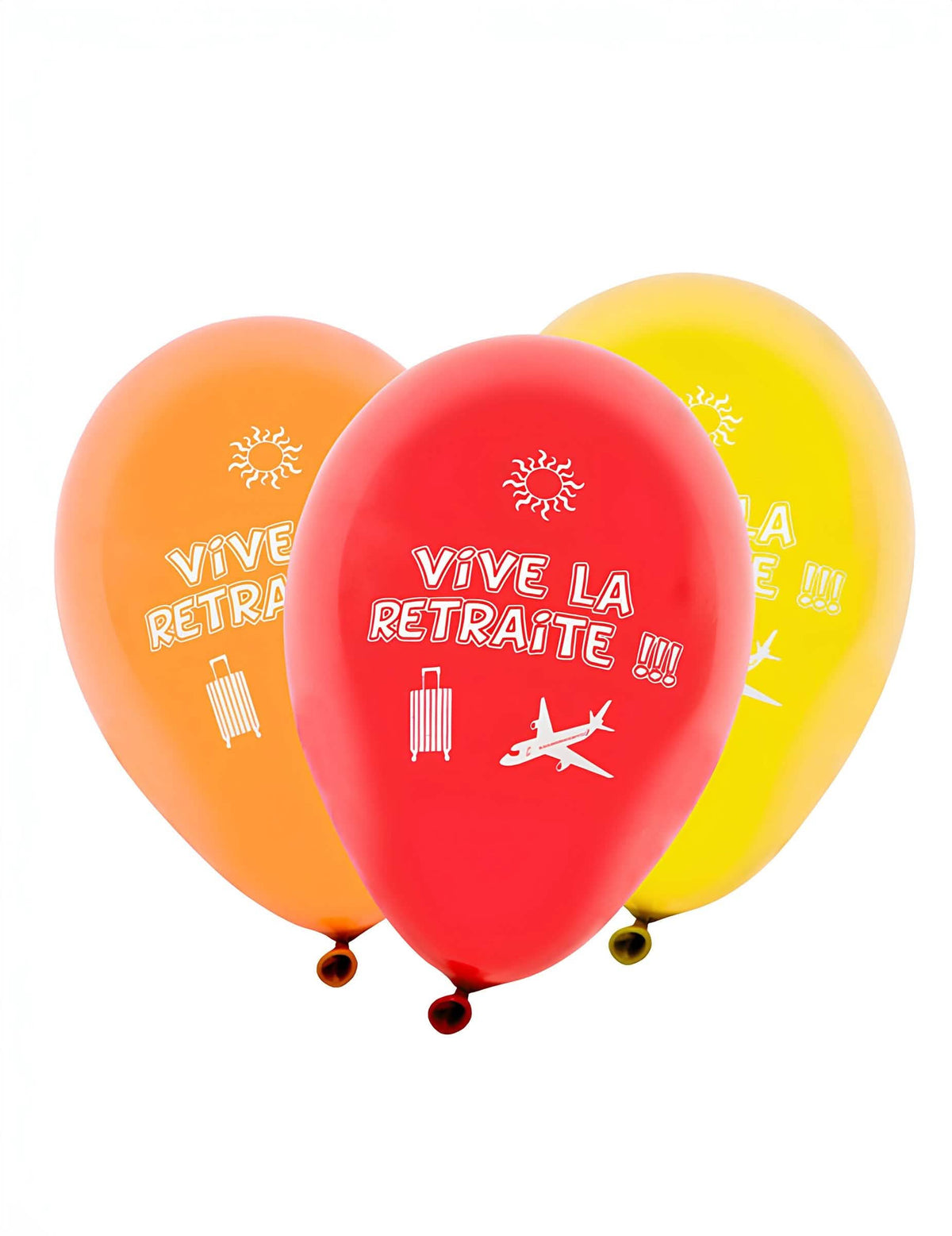 8 lateksnih baloni vive la retraite za odrasli, večbarvni